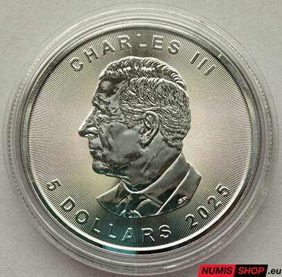 Kanada - 1 oz Maple Leaf - 2025 - investičné striebro