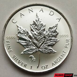 Kanada - 1 oz Maple Leaf - 2008 - Rat - reverse proof - investičné striebro