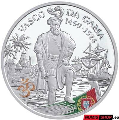 Kongo - 20 francs - 2025 - 1 oz Ag - Moreplavci a objavitelia - Vasco da Gama