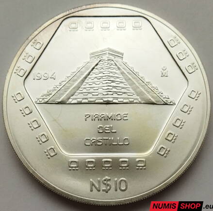 Mexiko - 5 oz Piramide del Castillo 1994