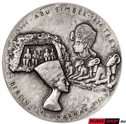 Strieborná minca - Cvengrošová - Poklady starých civilizácií VII. - Egypt - vysoký reliéf