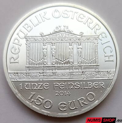 Rakúsko - 1,5 euro - 1 oz Ag Philharmoniker - 2014