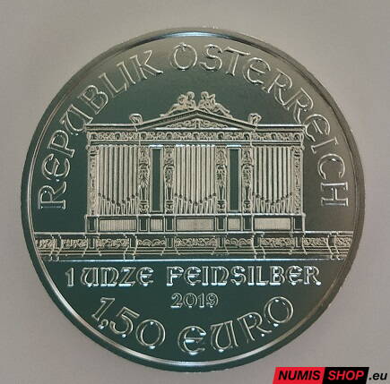 Rakúsko - 1 oz Philharmoniker - 2019 - investičné striebro