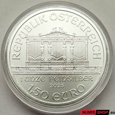 Rakúsko - 1 oz Philharmoniker - 2025 - investičné striebro