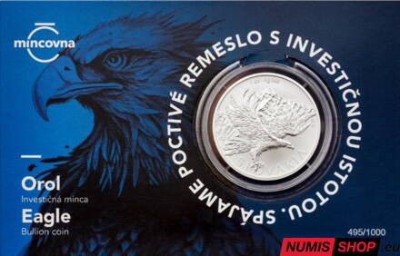 Slovensko - 1 oz Orol - 2026 - číslovaný v karte