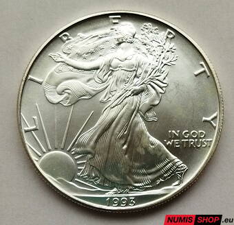 USA - 1 oz American Silver Eagle - 1993 - investičné striebro