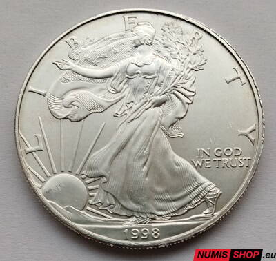 USA - 1 oz American Silver Eagle - 1998 - investičné striebro