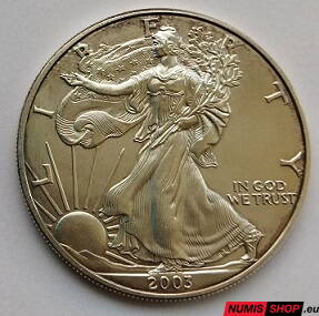 USA - 1 oz American Silver Eagle - 2003 - investičné striebro