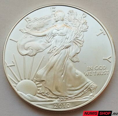 USA - 1 oz American Silver Eagle - 2010 - investičné striebro