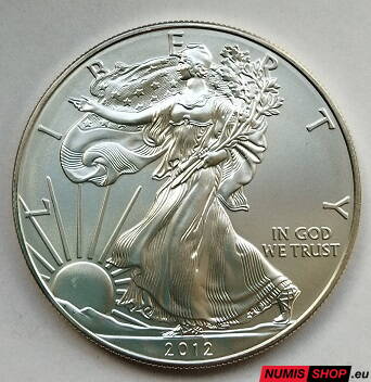 USA - 1 oz American Silver Eagle - 2012 - investičné striebro