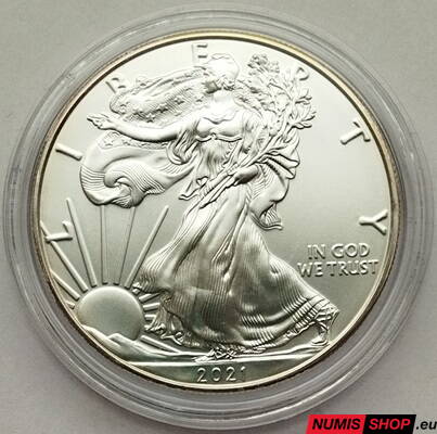 USA - 1 oz American Silver Eagle - 2021 - typ 1 - investičné striebro