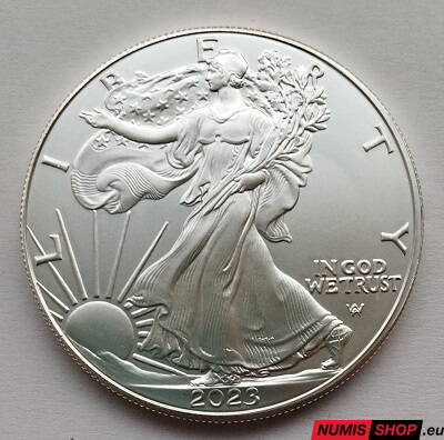 USA - 1 oz American Silver Eagle - 2023 - typ 2 - investičné striebro