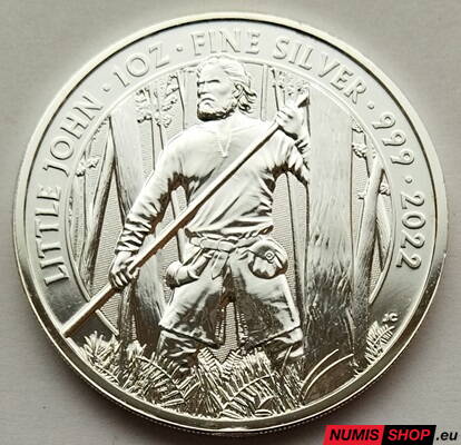 Veľká Británia - 1 oz - 2 pounds Little John - 2022 - investičné striebro