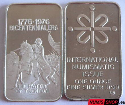 Strieborná tehla 1 oz - Bicentennial Era - The Battle of Trenton