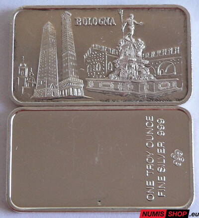 Strieborná tehla 1 oz - Bologna