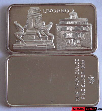 Strieborná tehla 1 oz - Livorno