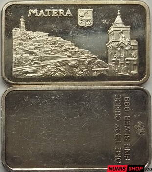 Strieborná tehla 1 oz - Matera