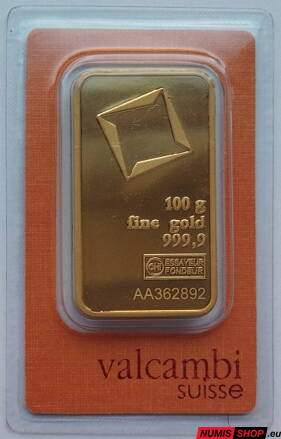 Zlatá investičná tehlička - valcambi suisse - 100 g