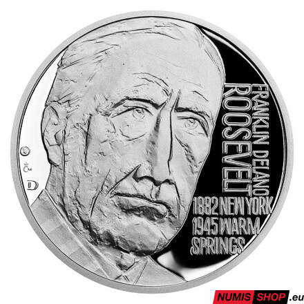Strieborná medaila - Kult osobnosti - F. D. Roosevelt - proof