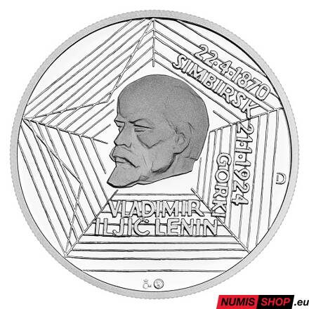 Strieborná medaila - Kult osobnosti - V. I. Lenin - proof