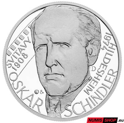 Strieborná medaila - Kult osobnosti - Oskar Schindler - proof