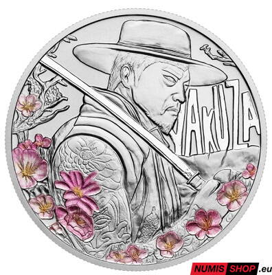 Strieborná medaila - Svetové gangy - Jakuza - reverse proof