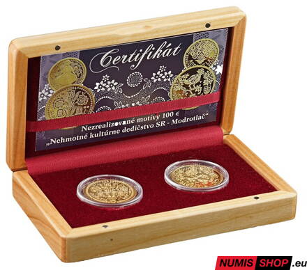 Nezrealizované motívy - 100 eur 2024 - Modrotlač