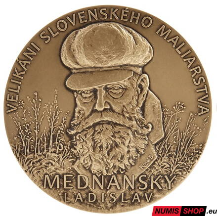 Mosadzná medaila - Velikáni slovenského maliarstva - Ladislav Medňanský