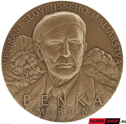 Mosadzná medaila - Velikáni slovenského maliarstva - Martin Benka