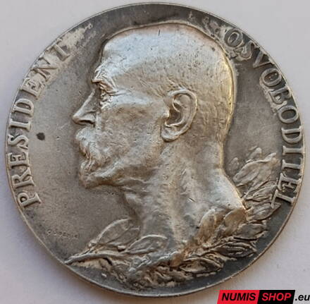 Úmrtná medaila - T. G. Masaryk - 1937 - 40 mm - striebro