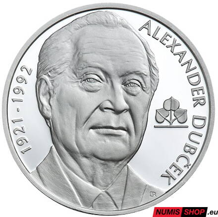 Strieborná medaila - Alexander Dubček - 100. výročie narodenia