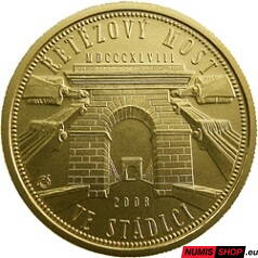 2500 Kč Česká republika 2008 - řetězový most ve Stádlci - PROOF