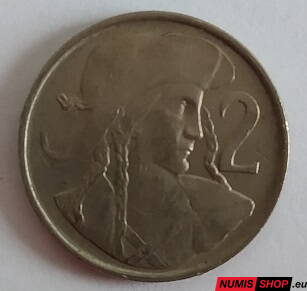 2 koruna - Československo - 1947