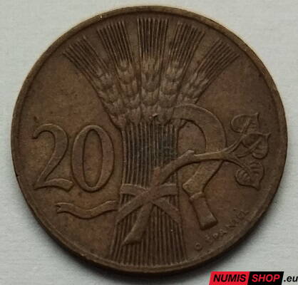 20 halier - Československo - 1948 Cu