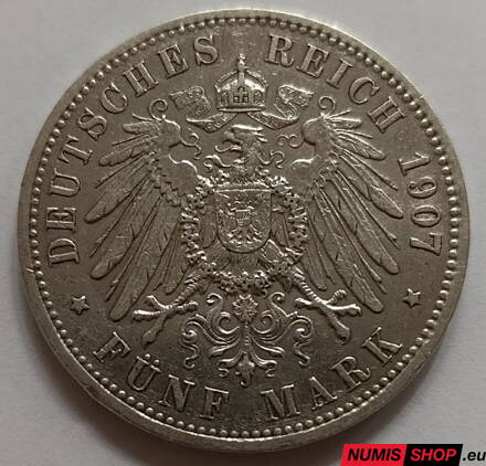 Deutsches Reich - 5 Mark - 1907 - A - Wilhelm II. (Preussen)