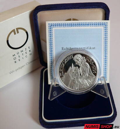 Rakúsko - 1991 - 100 Schilling - Wolfgang Amadeus Mozart - Burgtheater - PROOF