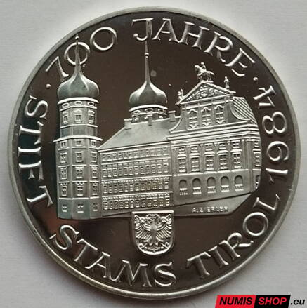 Rakúsko - 1984 - 500 Schilling - Kláštor Stams - PROOF