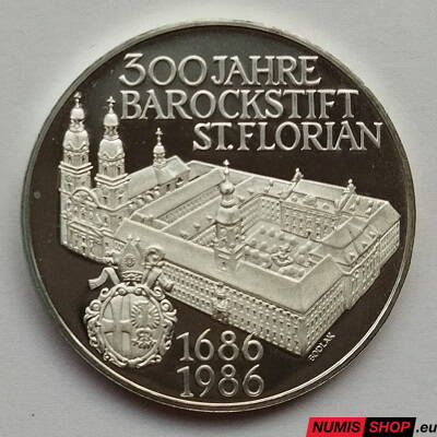 Rakúsko - 1986 - 500 Schilling - Kláštor sv. Floriána - PROOF