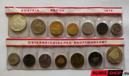 Rakúsko - mini sada 1973 - proof