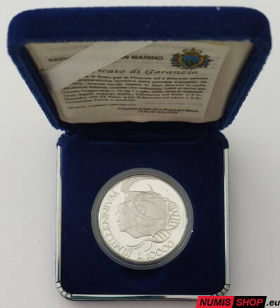 San Maríno - 10 000 lír - 1999 - III. millenium - PROOF