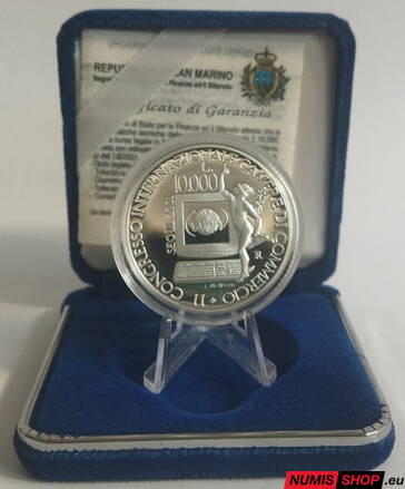 San Maríno - 10 000 lír - 2001 - World Congress of Chambers of Commerce - PROOF