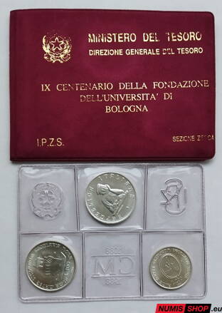 100 + 200 + 500 lír Taliansko - 1988 - 900. rokov Univerzity Bologna
