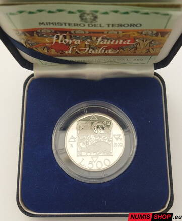 500 lír Taliansko - 1992 - Flóra a fauna Talianska - proof