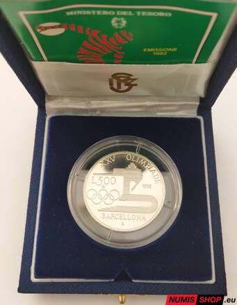 500 lír Taliansko - 1992 - Olympiáda Barcelona - proof