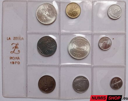 Sada Taliansko 1970 + striebro 500 a 100 lír