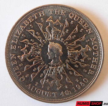 25 new pence Veľká Británia 1980 - 80. výročie narodenia kráľovnej matky