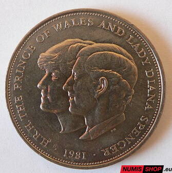 25 new pence Veľká Británia 1981 - Svadba princezny Diany a princa Charlesa