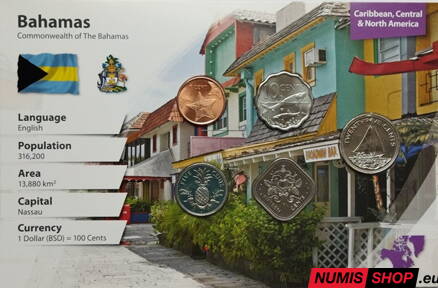 Bahamy - sada mincí mix 2 - UNC