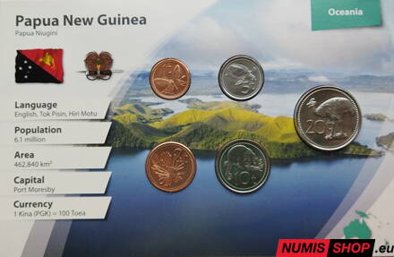 Papua Nová Guinea - sada mincí mix - UNC