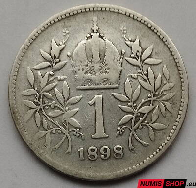 RU - František Jozef I. - 1 corona 1898 bz